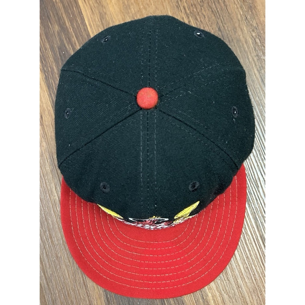 Miami Heat Back To Back Champions 2012-2013 Hat New Era 59Fifty 7 1/8‎ Black Red - Picture 7 of 14